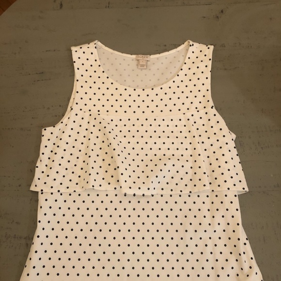 J. Crew cream and ivory polka dot top - Picture 2 of 4